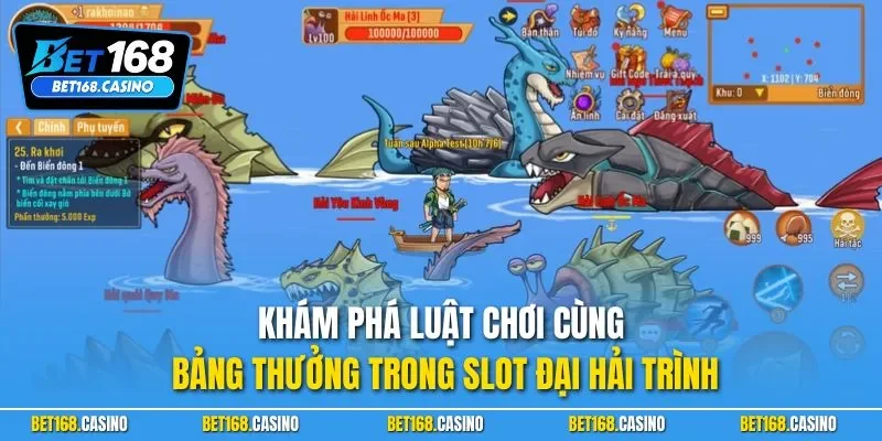 Khám phá luật chơi cùng bảng thưởng trong slot đại hải trình